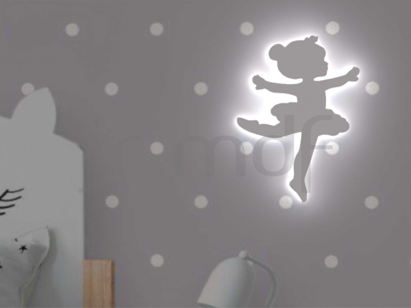 Luminária Decorativa Infantil de Parede Bailarina - Imagem 6