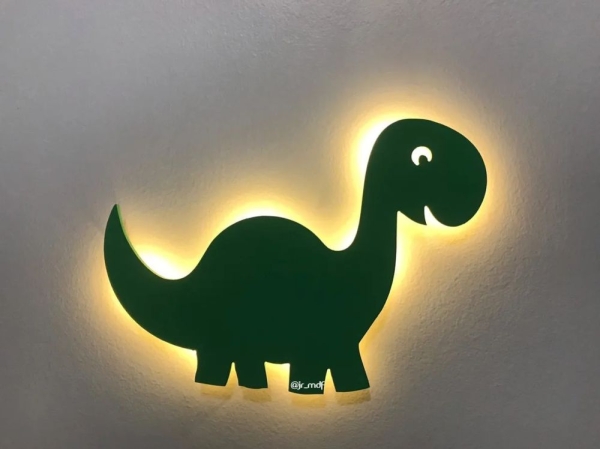 Luminoso Dino Infantil Luminárias LED - Imagem 3