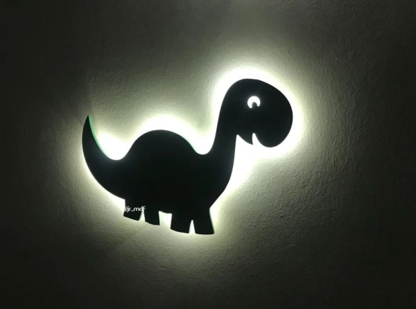 Luminoso Dino Infantil Luminárias LED - Imagem 2