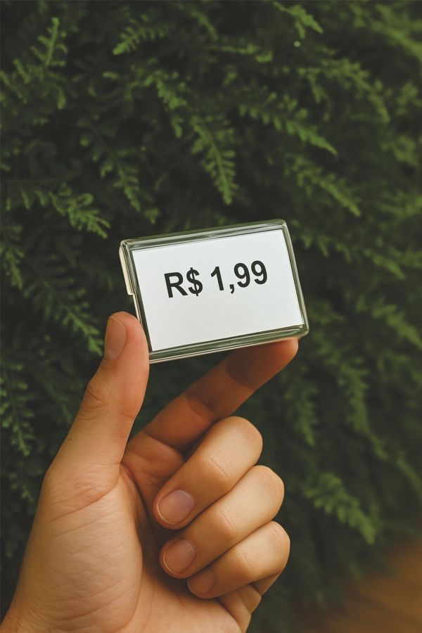 20 Unidades Porta Preço Acrílico 5x3cm para Vitrines e Expositores - Imagem 2