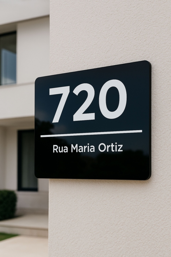 Placa de Número Residencial Personalizada em Acrílico - Imagem 3