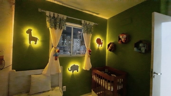 Luminosos Safari em MDF Leão Girafa Elefante e Macaco - Imagem 6