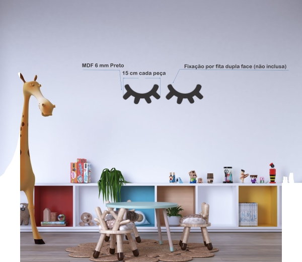 Par Cílios Unicórnio Decorativos