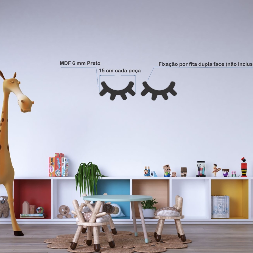 Par Cílios Unicórnio Decorativos