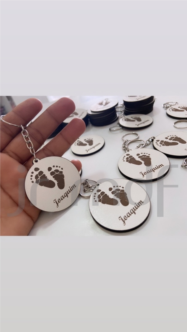 Chaveiros Pezinho com Nome Personalizado