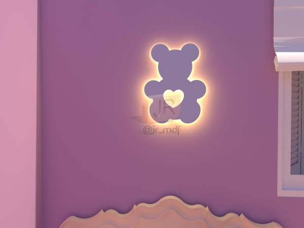 Luminária Urso bebê Led Infantil Sem Fio