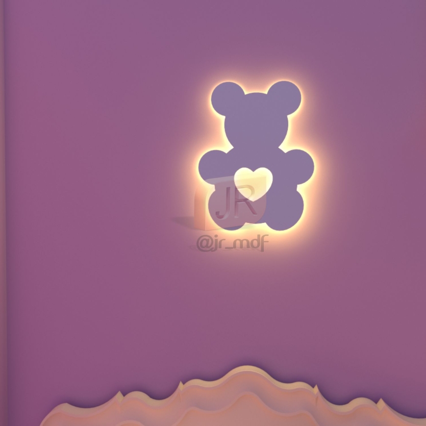 Luminária Urso bebê Led Infantil Sem Fio