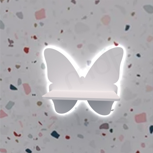 Borboleta Com Prateleira Luminosa de Led Sem Fio - Imagem 4