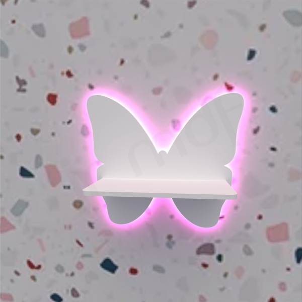 Borboleta Com Prateleira Luminosa de Led Sem Fio - Imagem 5