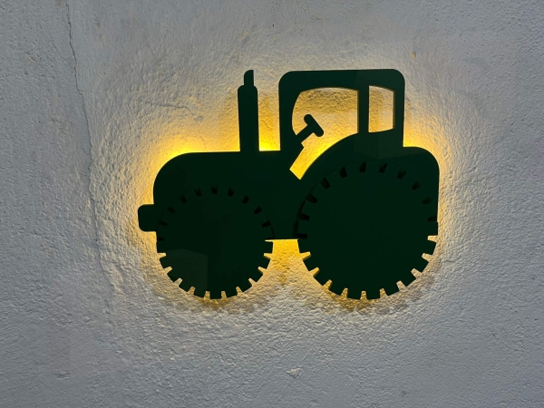 Luminária Trator Luminoso Sem Fio de Parede – MDF Infantil - Imagem 2