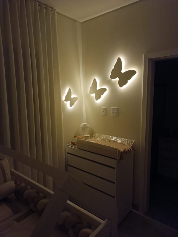 Borboleta Luminosa Decorativa Sem Fio