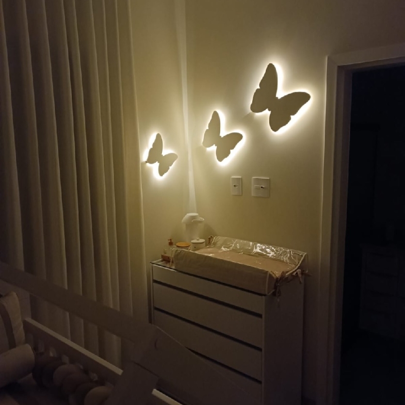 Borboleta Luminosa Decorativa Sem Fio