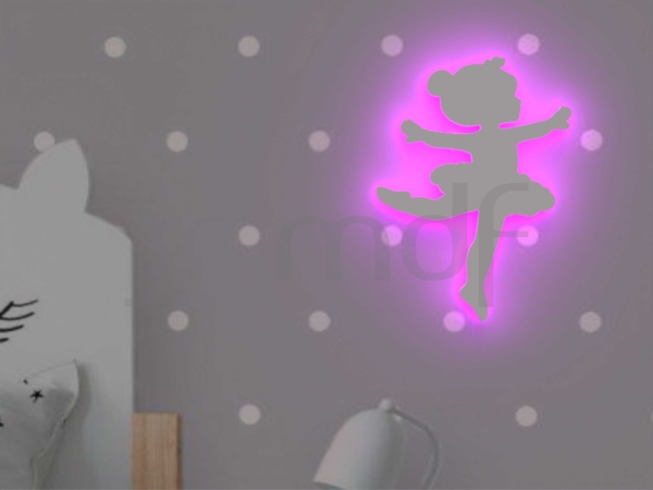 Luminária Decorativa Infantil de Parede Bailarina - Imagem 4