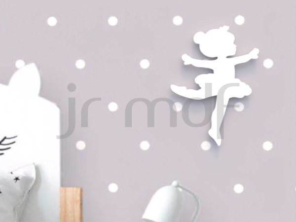 Luminária Decorativa Infantil de Parede Bailarina - Imagem 3